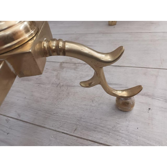Antique Brass Fire Dogs, Set of 2 For Sale - Image 13 of 14