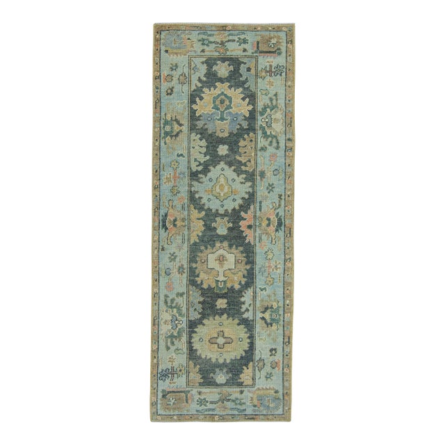 Turkish Oushak Rug 2'9" x 7'9" #19198 For Sale