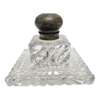 Art Nouveau Crystal Inkwell, Germany, 1900s For Sale
