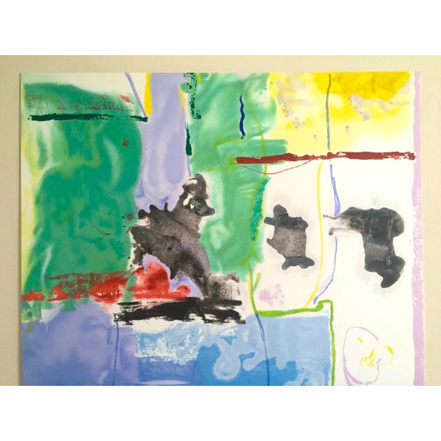 This Helen Frankenthaler rare vintage 1996 Abstract Expressionist limited edition large hand pulled silkscreen serigraph...