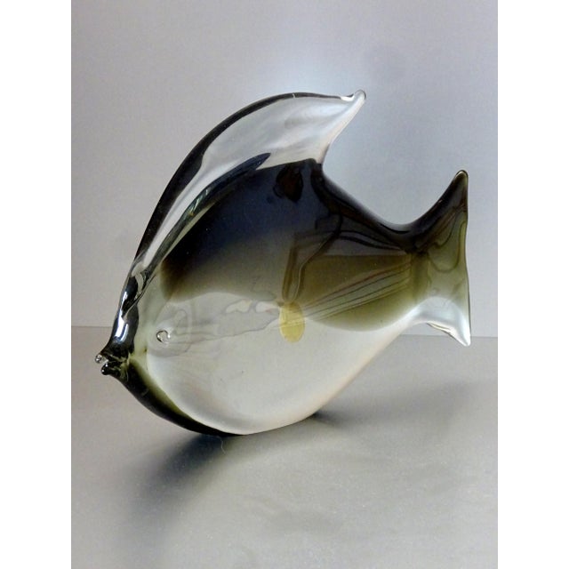 Mid-Century Modern Grey Murano Glass Fish, 1960s For Sale - Image 3 of 13