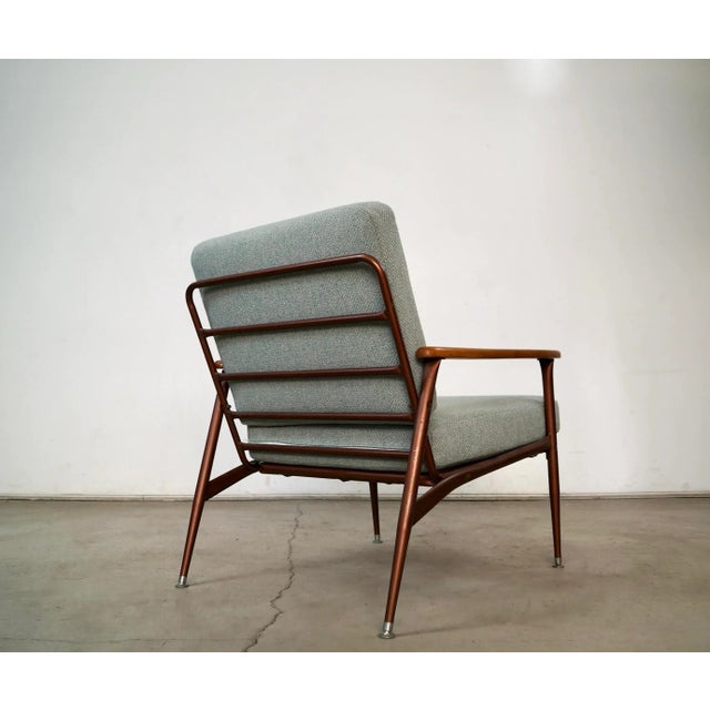 1950’s Mid-Century Modern Baumritter Metal & Wood Lounge Chair For Sale In Los Angeles - Image 6 of 12