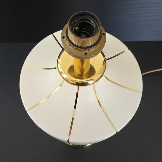 Vintage Amphorus Lamp in Ceramic and Gilt Brass, 1970s For Sale - Image 6 of 13
