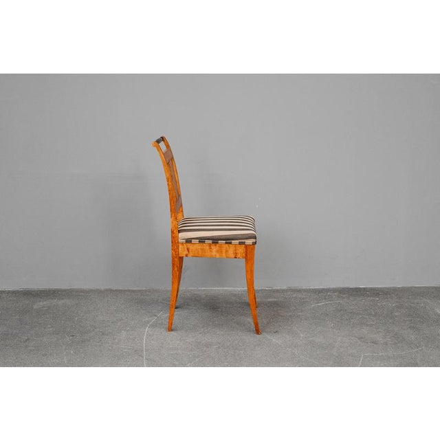 19th Century Biedermeier Chairs in Birch, Set of 6 For Sale - Image 5 of 18