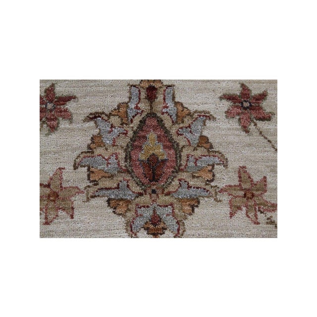 Beige 12x18 Handwoven Indian Agra Area Rug - 108164 For Sale - Image 8 of 13