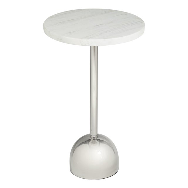 Arthur Accent Table, Polished Nickel For Sale