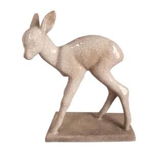 Ceramic Deer by Else Bach for Karlsruher Majolika, 1950s