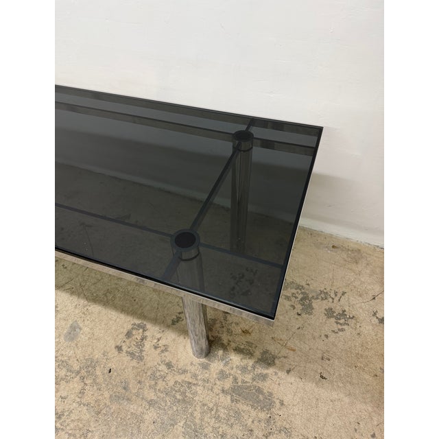 Glass Tobia Scarpa Smoked Glass “Andre” Dining or Conference Table for Gavina, 1970s For Sale - Image 7 of 18