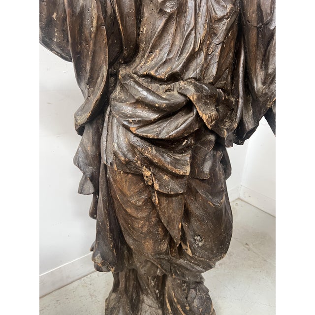 Saint Anne, 1500s, Carved and Polychrome Wood For Sale - Image 9 of 18