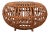Franco Albini Mid-Century Organic Modern Italian Rattan Pouf Ottoman For Sale