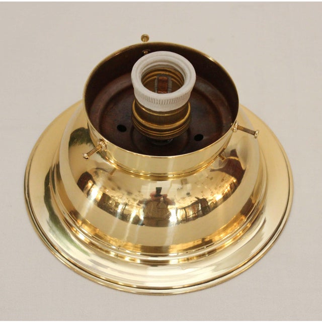 Gold Art Nouveau Art Deco Glass Ceiling Lamp, 1890s For Sale - Image 8 of 10