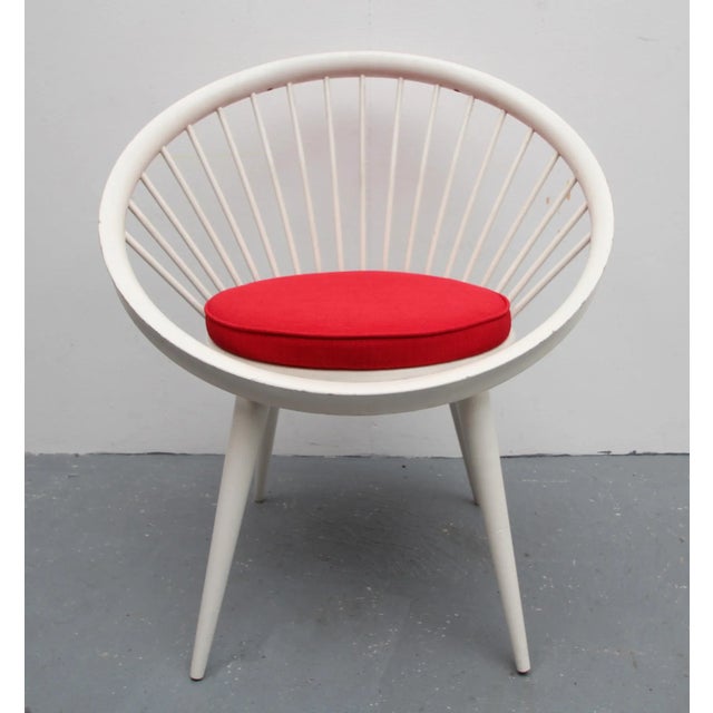 Wood Circle Chair by Yngve Ekström, 1960s For Sale - Image 7 of 9