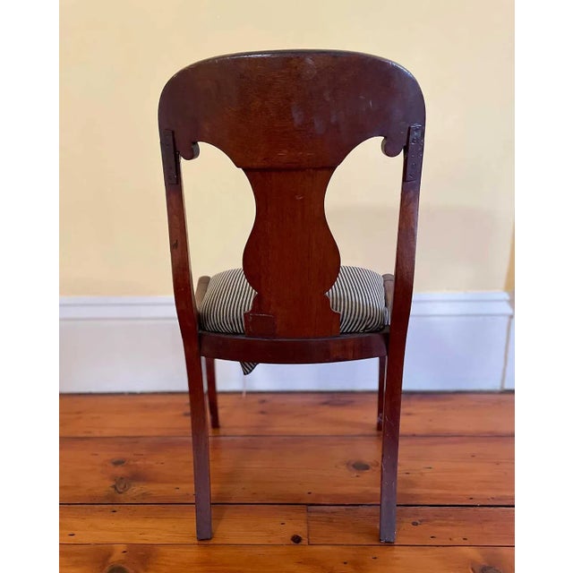 Late 19th Century Mahogany Chairs Antique Empire - Set of 2 For Sale - Image 5 of 9