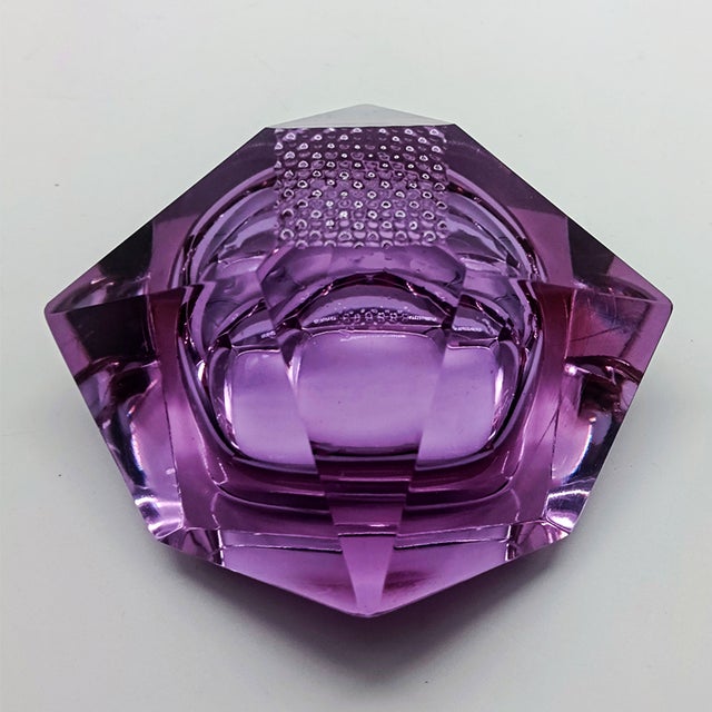 Purple Ashtray or Catch-All in Murano Glass attributed to Flavio Poli for Seguso, 1960s For Sale - Image 6 of 8