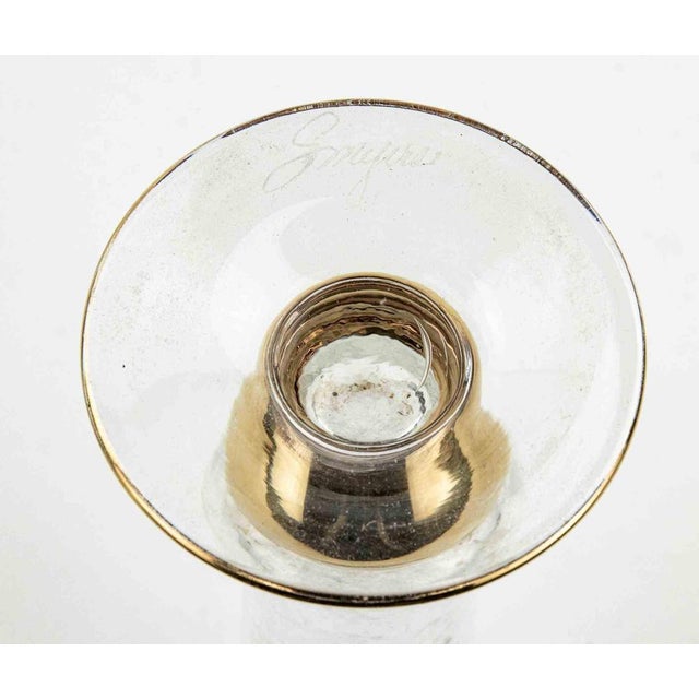 1930s Mid-Century Glass Vase with Gold Overlays, 1930s For Sale - Image 5 of 6