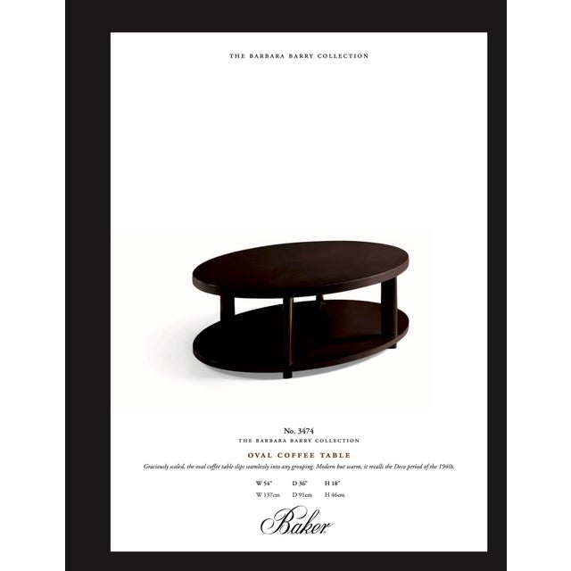 Baker Furniture Oval Coffee Table by Barbara Barry For Sale - Image 11 of 12