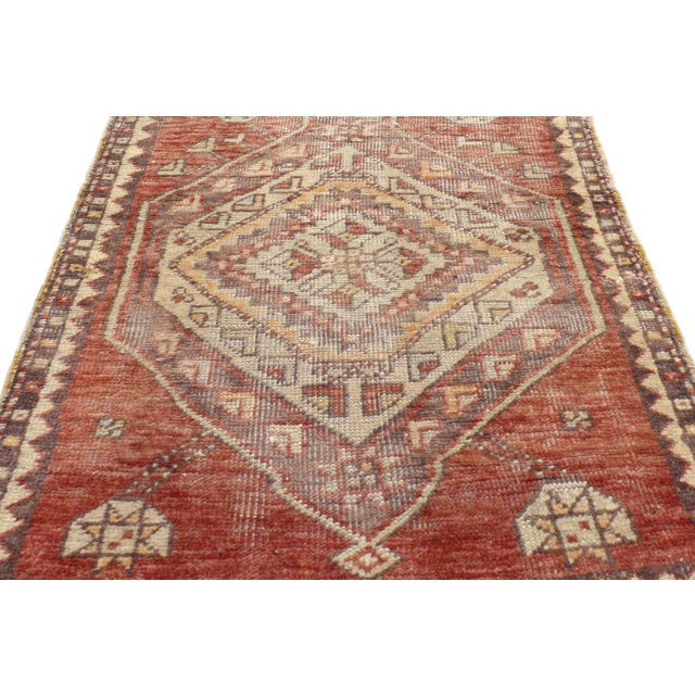 Textile Vintage Turkish Oushak Rug, 01'10 X 07'10 For Sale - Image 7 of 10