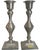 Pair of Vintage Silver-Tone Pewter Candlesticks For Sale - Image 12 of 12
