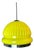 Large Space Age Yellow Opaline Ribbed Glass Dome Hanging Light, 1970s For Sale
