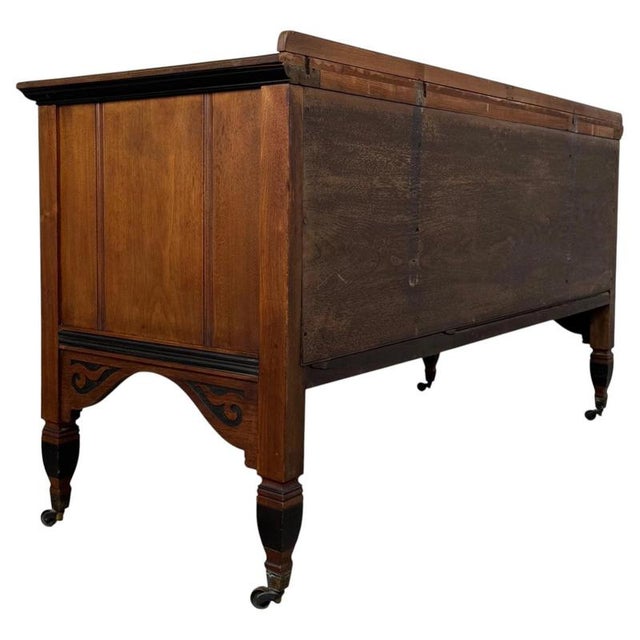 Antique 20th Century Ebonised Mahogany Low Sideboard For Sale - Image 10 of 13
