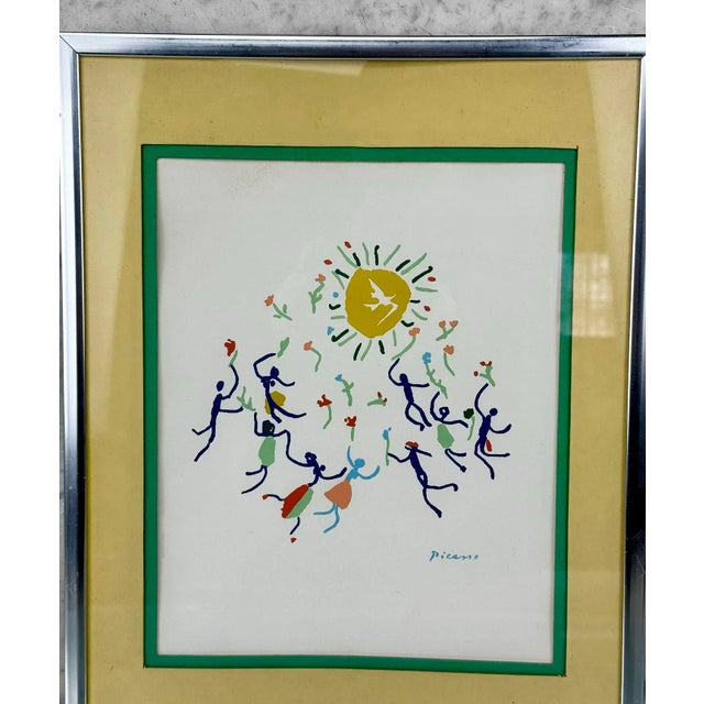 Pablo Picasso Mid-Century Abstract Picasso Ronde Au Soleil Sun Circle Lithograph Print For Sale - Image 4 of 8