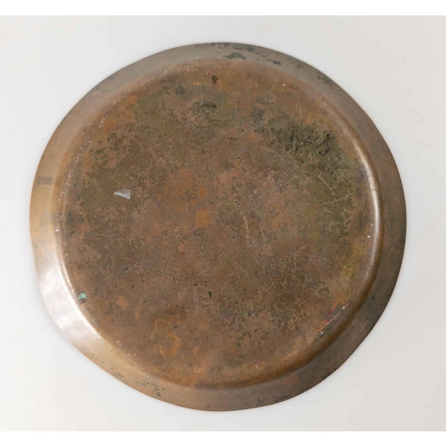 Mid-Century Modern Abstract Enamel Bronze Catchall Dish With Birds For Sale In New York - Image 6 of 8