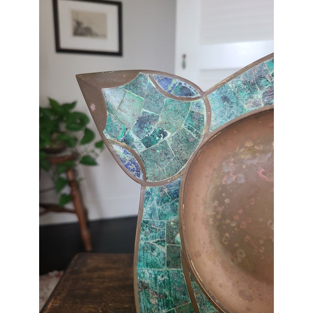 Los Castillo Vintage Los Castillo Taxco Malachite Dove Tray For Sale - Image 4 of 11