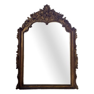 Antique Wooden Fireplace Mirror, 1800 For Sale