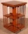 Revolving Bookcase in Yew Wood and Medallion, 1890s For Sale - Image 9 of 12
