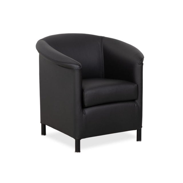 Aura Armchair in Black Leather by Paolo Piva for Wittmann For Sale - Image 13 of 13