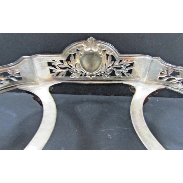 1910s Topazio Portuguese Sterling Silver Crystal Centerpiece Jardiniere Dragon Handles For Sale - Image 15 of 18