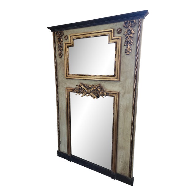 French Style Trumeau Mirror For Sale