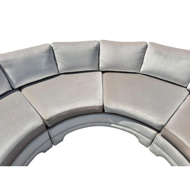 Vintage Thayer Coggin for Milo Baughman Semi-Circular 3-Piece Sectional Sofa For Sale - Image 9 of 11