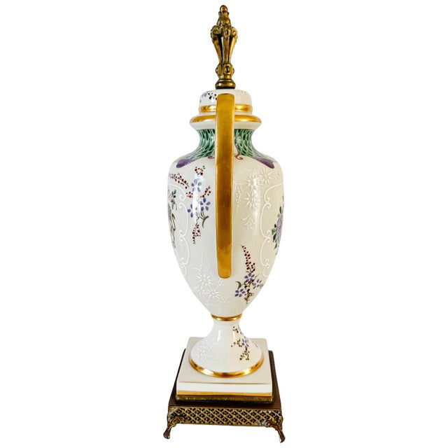 Antique 19th Century Edmé Samson Hand-Painted Armorial Urns With Gilt Bronze Mounts - Pair For Sale In San Diego - Image 6 of 17