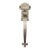 Vintage Arts & Crafts 10.25 In. Nickeled Bronze Door Pull Handle For Sale