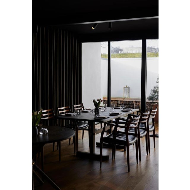 Gaspard Dark Oak and Brass Dining Table 240 by Eberhart Furniture For Sale - Image 4 of 10