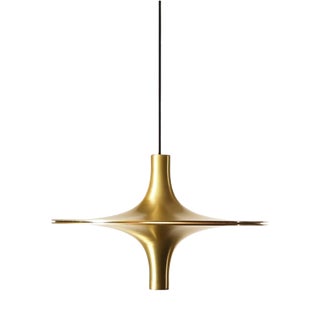 Slim Gold Plated Pendant Light by MUG For Sale