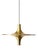 Slim Gold Plated Pendant Light by MUG For Sale