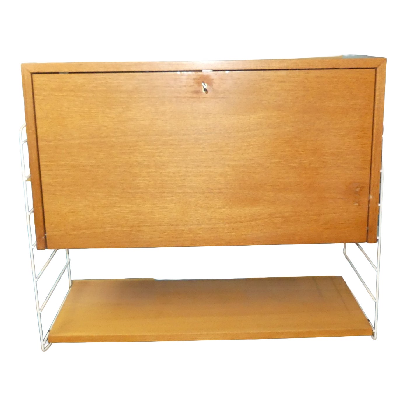 String Shelving Unit with Cabinet and White Ladders by Nisse Strinning ...