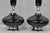 Black Vintage Mid Century Modern Black Glazed Ceramic & Chrome Table Lamps - A Pair For Sale - Image 8 of 12