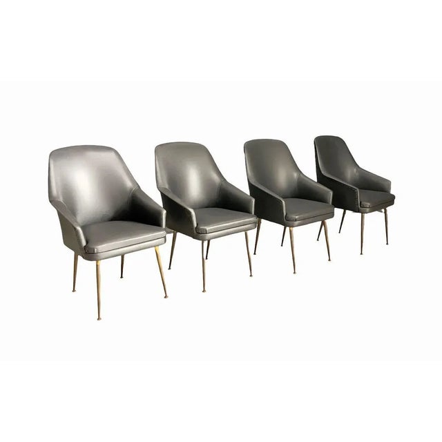 Small Armchairs attributed to Lina Bo Bardi and Carlo Pagani for Arflex, 1950s, Set of 4 For Sale - Image 6 of 6