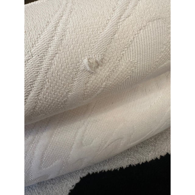 Textile Curvy Jacquard Upholstered Sofas -a Pair For Sale - Image 7 of 13