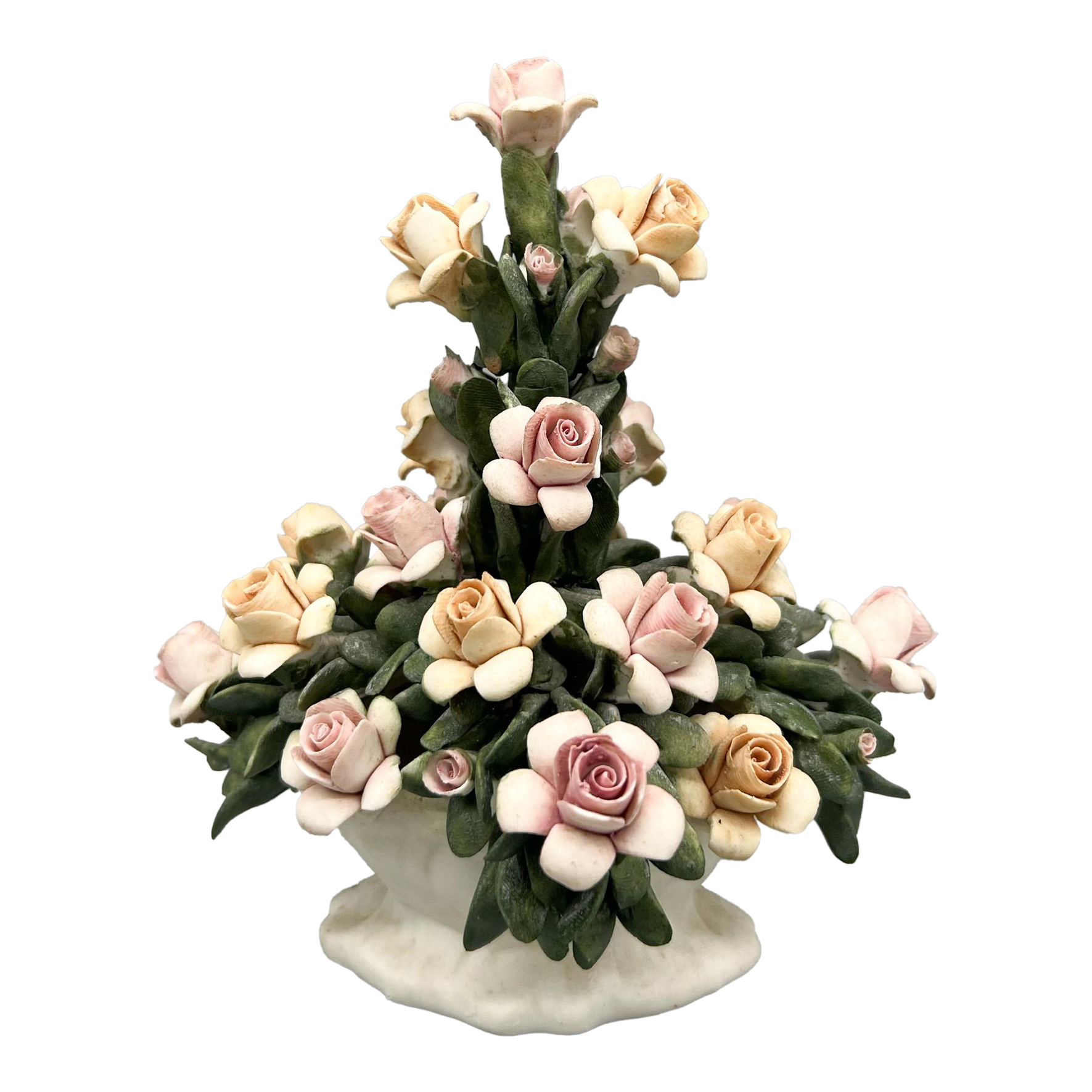 Vintage Capodimonte Floral Arrangement by Vincenzo Mollica – Hand
