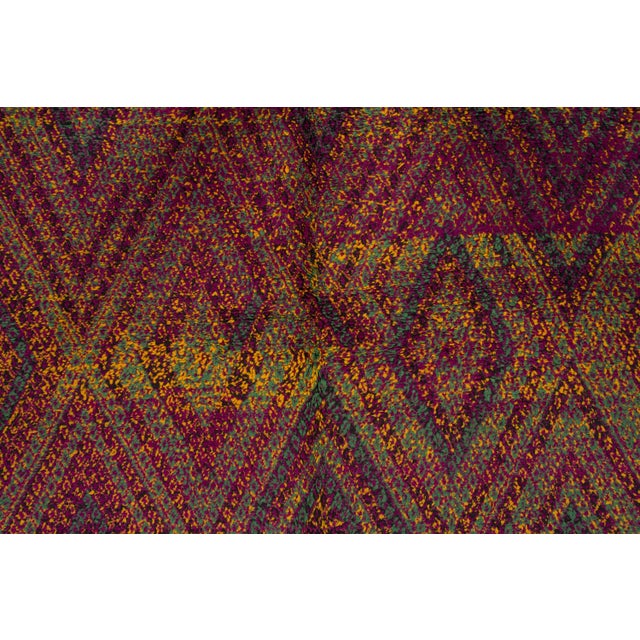 Traditional Vintage Moroccan Berber Wool Rug With Geometric Design by Rug & Kilim, 1950-1959 For Sale - Image 3 of 8