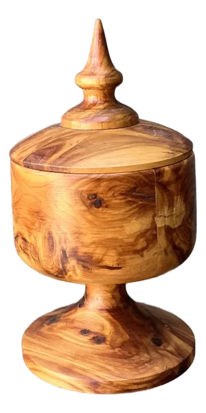 Vintage Turned Wood Lidded Box