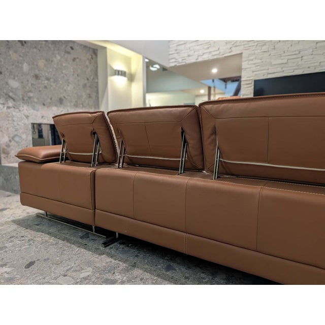 Late 20th Century Nicoletti-Calia Leather Sectional For Sale - Image 10 of 14