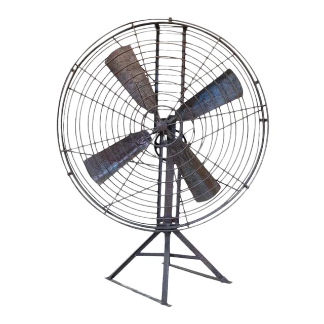 Large Metal Fan Circa 1930 For Sale