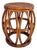 Vintage Bamboo & Rattan Drum Stool For Sale
