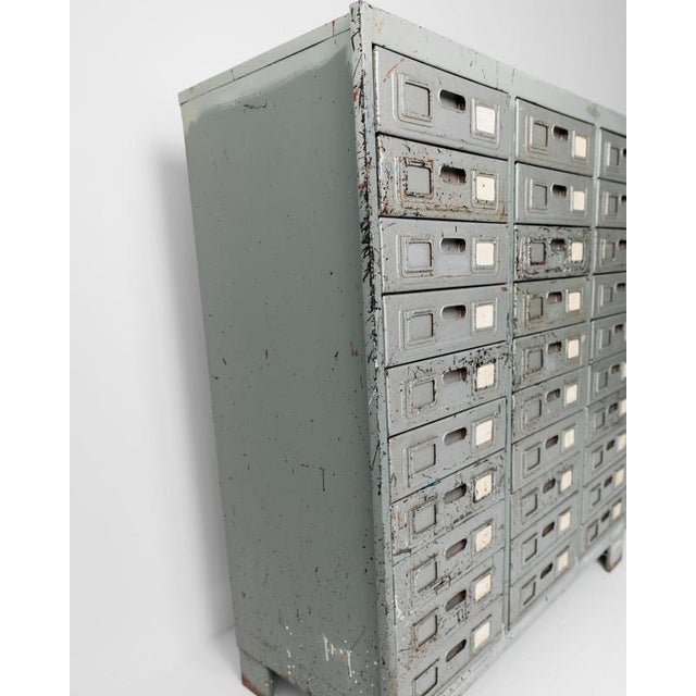 Vintage Industrial Metal Drawer Cabinet, 1960s For Sale - Image 15 of 17