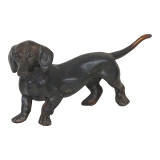 Buxtehude Dachshund Metal Dog Standing Figurine 4703b For Sale
